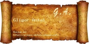 Gligor Antal névjegykártya